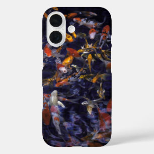 COQUES iPhone 16  POISSON KOI EN FLEURS