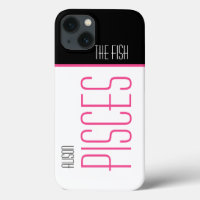 Poissons Le Poisson Style Nom Texte Noir Rose