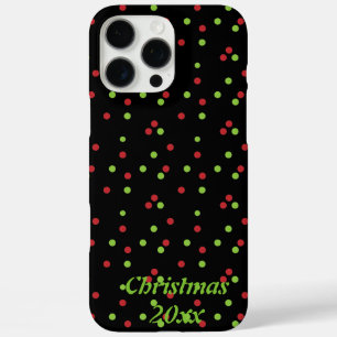 Coques iPhone 16 Pro Max Poka-points rouge et vert sur boîtier de téléphone