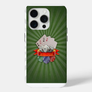 Coque iPhone 15 Pro Poker Mania - Cartes, Dices, Chips