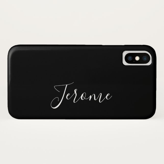 Coques Case-Mate iPhone Police de caractères Script Tendance (Noir) (Dos (Horizontal))