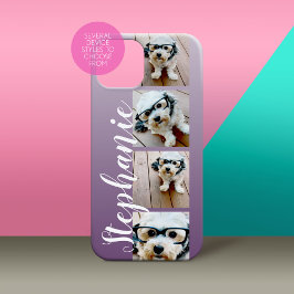 Coque Pour iPhone 15 Police manuscrite Ombre 4 Photos — PEUT MODIFIER L