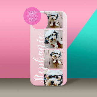 Coque Pour iPhone 15 Police manuscrite Ombre 4 Photos — PEUT MODIFIER L