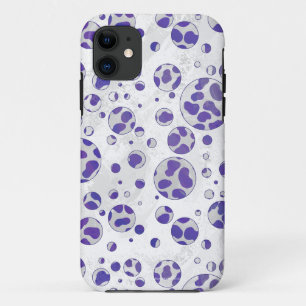 Case-Mate iPhone Case Polka blanc et violet dalmate