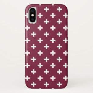 Case-Mate iPhone Case Polka blanche croise sur mûrier