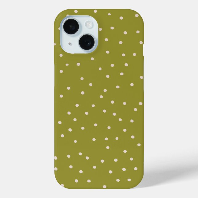 Coques Case-Mate iPhone Polka blanche verte et chaude point désaturé minus (Verso)