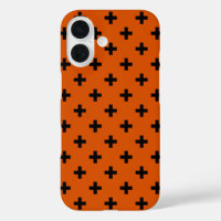 Polka noire croise sur orange