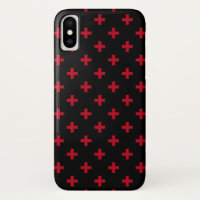 Polka rouge croise sur noir