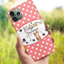 Polkadot rouge et blanc, chatons mignons personnal