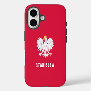 Coques iPhone 16 Pologne Polonais Aigle Rouge Blanc Polska Nom pers