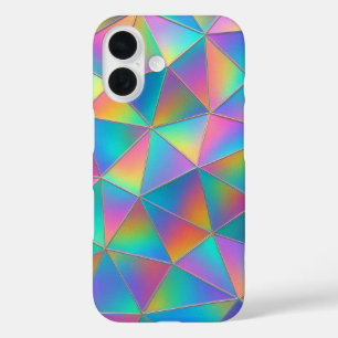 Coques iPhone 16 Polygone iridescent