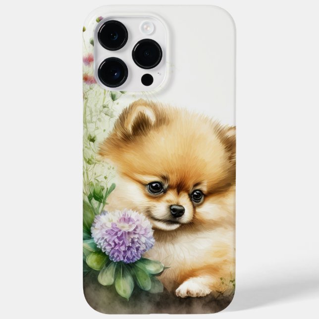 COQUES Case-Mate iPhone POMERANIAN POPPG CHIEN COULEUR D'EAU CUITE (Verso)