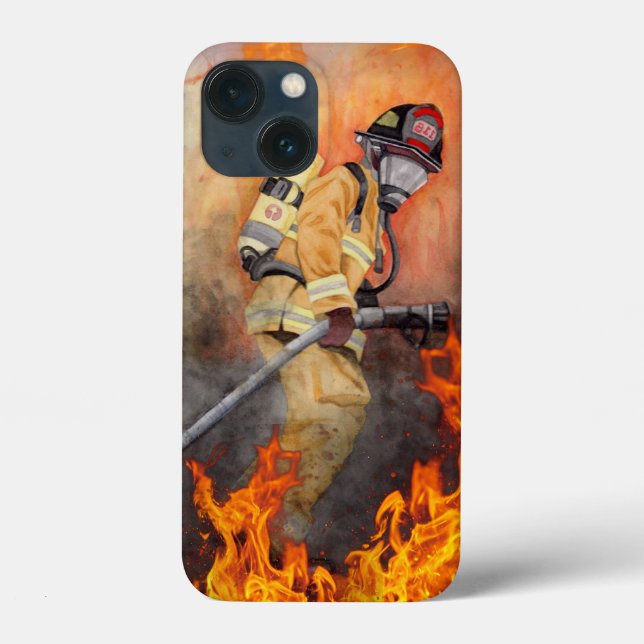 Coques Case-Mate iPhone Pompier d'aquarelle d'origine Premier répondeur (Verso)