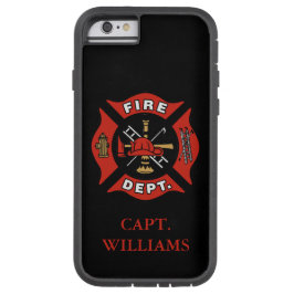 iPhone 13 Case Pompier du service d'incendie Nom Customisé