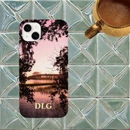 Coque Pour iPhone 14 Plus Pont commémoratif de Beaufort Woods au coucher du