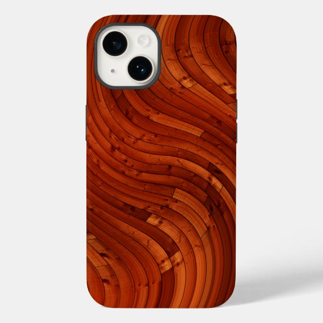 Coques Case-Mate iPhone Pont Soleil - Pin Rouge En Bois (Verso)