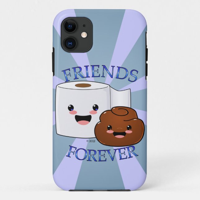 Coques Case-Mate iPhone Poo et papier hygiénique BFFS (Dos)