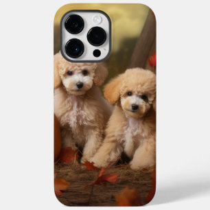Coque Pour Pour iPhone 14 Pro Max Poodle Chiot Automne Citrouille délice