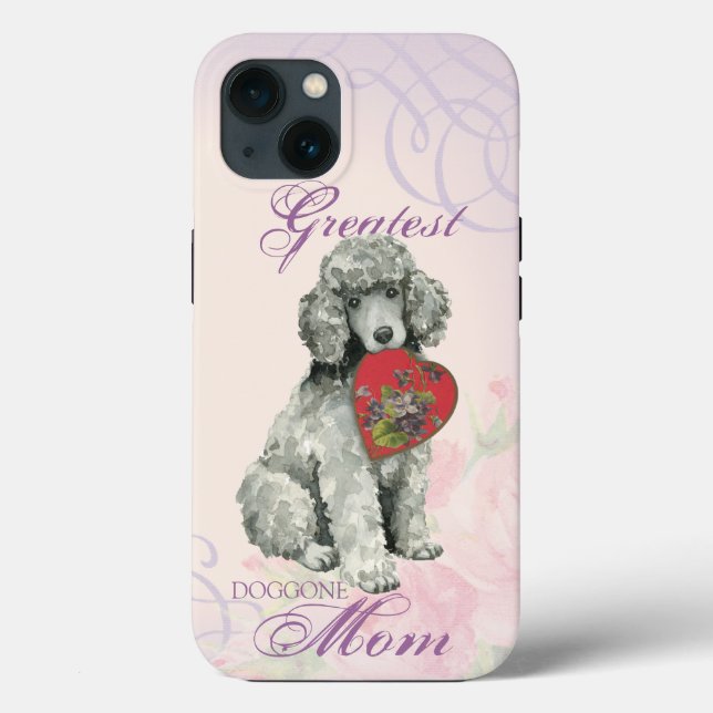Coques Case-Mate iPhone Poodle Heart Maman (Verso)