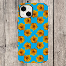 Pop Art turquoise et marguerite jaune