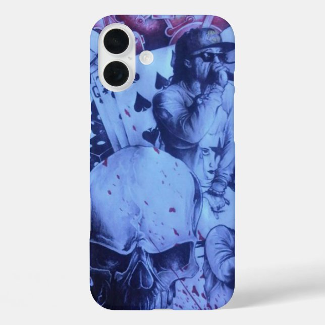 Coques Case-Mate iPhone Pop Musicians Blue Purple Art Imprimer (Verso)