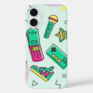 Coques iPhone 16 Pop technique rétro Y2K Memphis