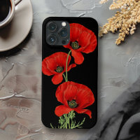 Poppies rouges Colorful Vintage Botanique