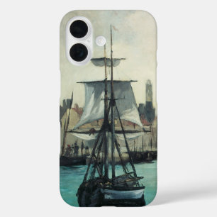 Coques iPhone 16 Port de Calais par Manet, Impressionnisme Vintage
