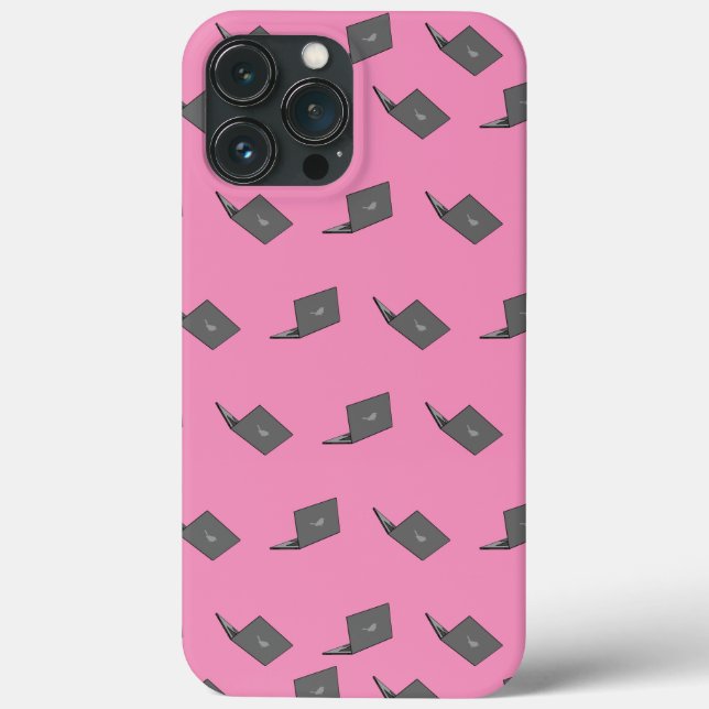 Coques Case-Mate iPhone Portable gris avec logo d'oiseau (Verso)