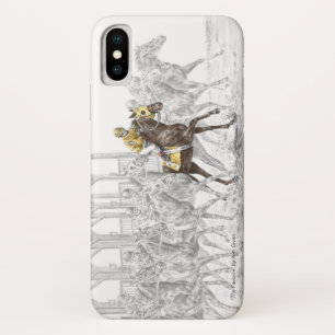 Coque iPhone X Porte de départ de la course de cheval