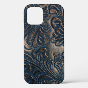 Case-Mate iPhone Case Porté Vintage Embossé en cuir Brown foncé