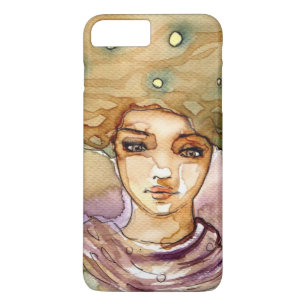 Coques Pour iPhone Portrait abstrait et jolie femme