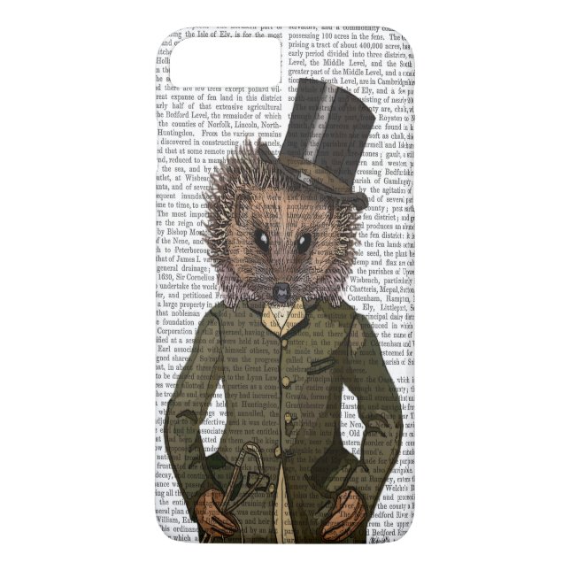 Coques Case-Mate iPhone Portrait de cavalier de hérisson (Dos)