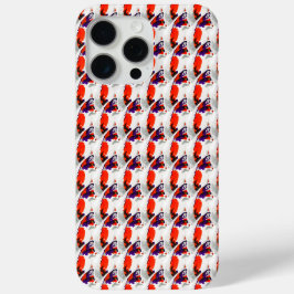 Coque iPhone 15 Pro Max Portrait de chat - Art Graphique Gras Orange et Vi