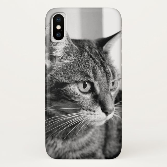Coques Case-Mate iPhone Portrait de chat - penseur (Dos)