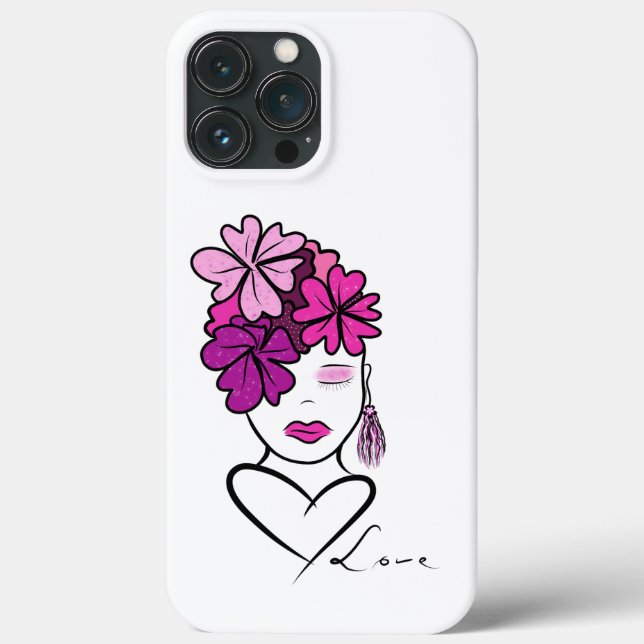 Coques Case-Mate iPhone Portrait de femme (Verso)