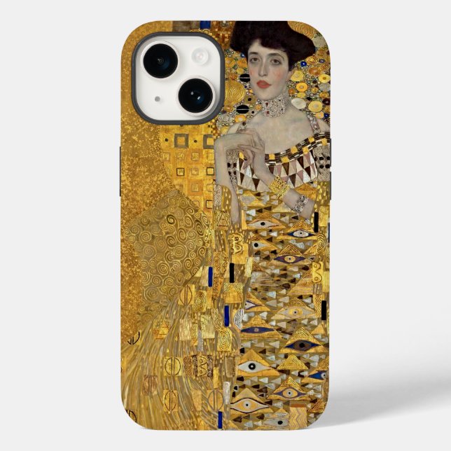 Coques Case-Mate iPhone Portrait de Gustav Klimt (Verso)
