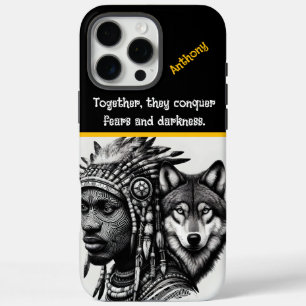 Coques iPhone 16 Pro Max Portrait de l'esprit loup-humain mélange