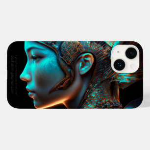 Coque Pour iPhone 14 Portrait de profil japonais Electro Cyberpunk