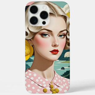 Coques iPhone 16 Pro Max Portrait de style vintage d'une femme élégante
