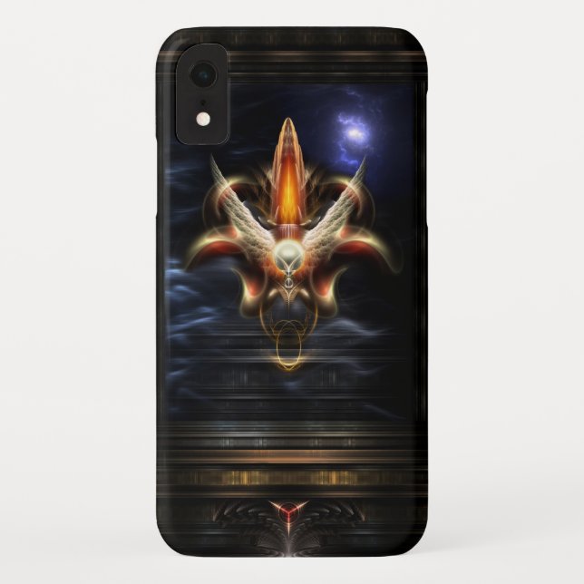 Coques Case-Mate iPhone Portrait d'incendie d'Akrellian (Dos)