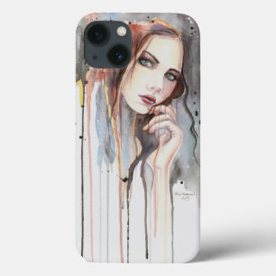 iPhone 13 Case Portrait d'une femme d'art moderne attitude