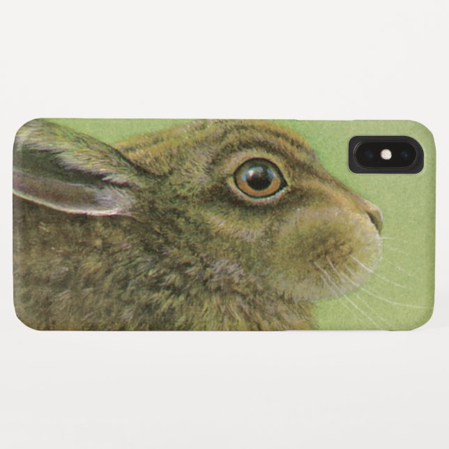 Coques Case-Mate iPhone Portrait d'une peinture d'art lapin (Dos (Horizontal))