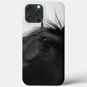 Case-Mate iPhone Case Portrait équestre noir minimal
