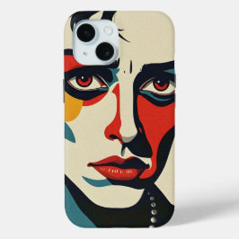 Coque Pour iPhone 15 Portrait Punk Abstrait