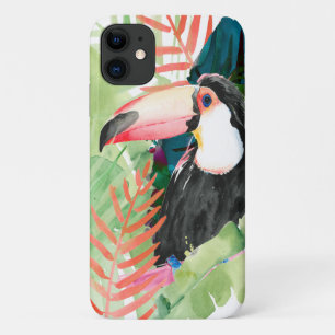 Case-Mate iPhone Case Portrait toucan avec Feuilles tropicaux