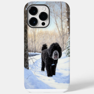 Coque Pour Pour iPhone 14 Pro Max Portugais Water Dog Laisser neiger Noël