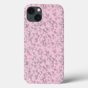 Case-Mate iPhone Case Poseurs de perles rose-blanc sur velours rose