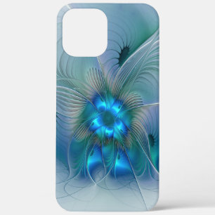 Case-Mate iPhone Case Position, Abstrait bleu turquoise fractal