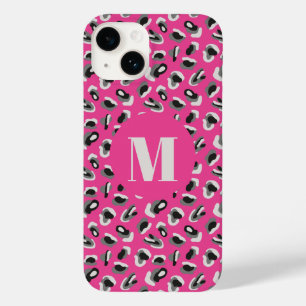Coque Pour iPhone 14 Poster de animal Abstrait rose chaud